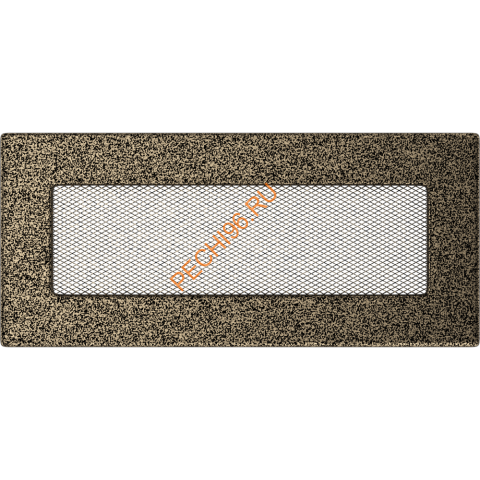 Вентиляционная решетка Kratki 24CZ 110х240 мм черная/золото