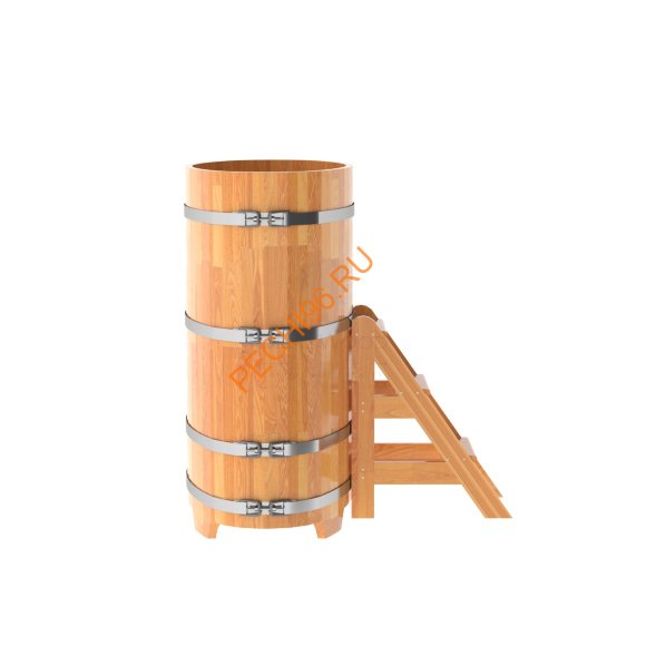 Купель для бани BentWood овальная из сращённой лиственницы, 0,69х1,31 м