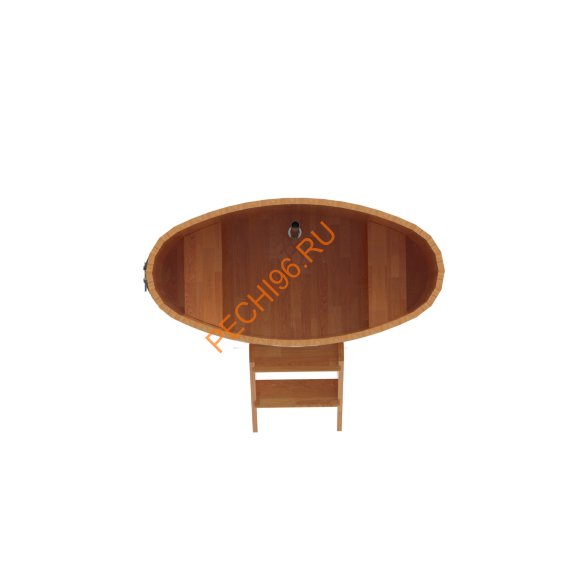 Купель для бани BentWood овальная из сращённой лиственницы, 0,69х1,31 м