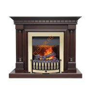 Электрокамин Dimplex Dallas с очагом Danville Brass FB2 темный дуб