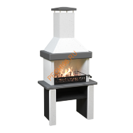 Печь-барбекю Принц белый