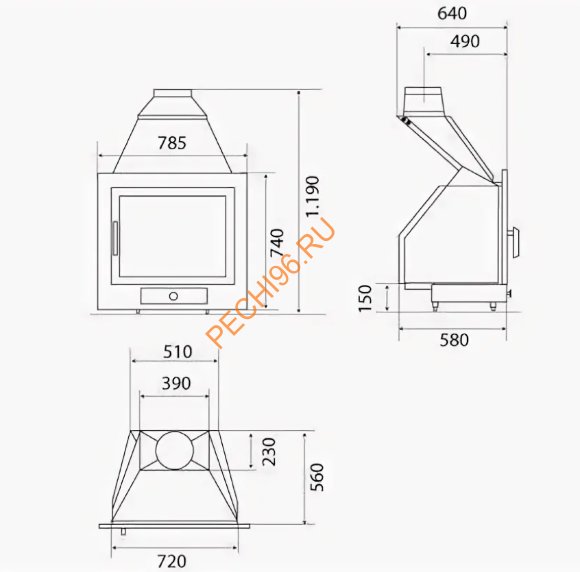 Каминная топка Hergom H-02/22 Boiler