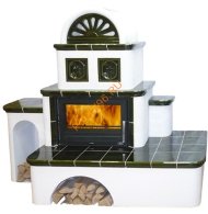 Печь-камин ABX Oxford стальная вставка 15кВт (ТО 7кВт)