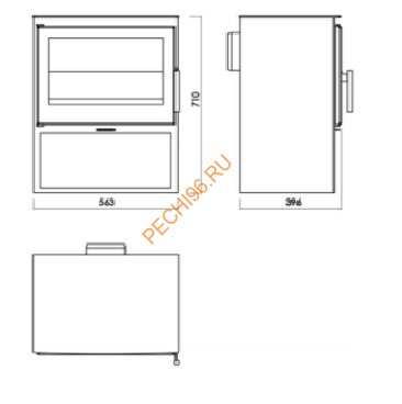 Печь-камин Panadero Vera