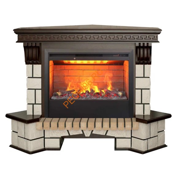 Электрокамин RealFlame Stone Corner new 26/HL с очагом 3D Helios 26