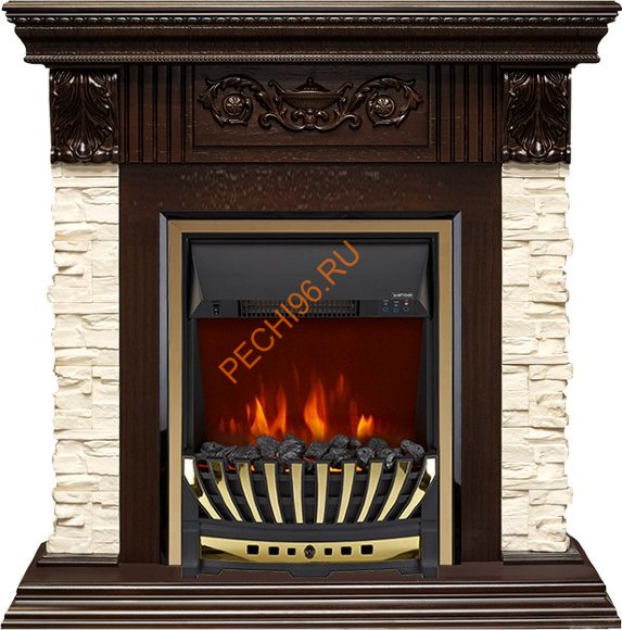 Электрокамин Royal Flame Luxemburg темный дуб с очагом Aspen