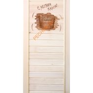 Дверь DoorWood глухая «С легким паром» 1850х750 мм