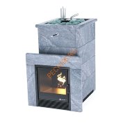 Печь банная ИзиСтим Сочи в кожухе из талькохлорита с открытым верхом