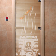 Дверь стеклянная DoorWood «Банька прозрачная», 1900х700 мм
