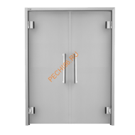 Двери стеклянные двустворчатые Grandis GS 15х19-G-Н-Si