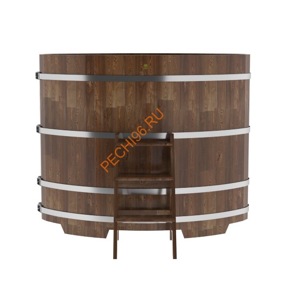 Купель для бани BentWood овальная из сращённой морёной лиственницы, 1,08х1,75 м