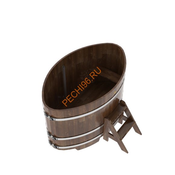 Купель для бани BentWood овальная из сращённой морёной лиственницы, 1,08х1,75 м