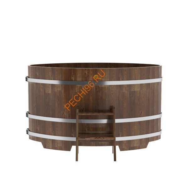 Купель для бани BentWood овальная из сращённой морёной лиственницы, 1,08х1,75 м