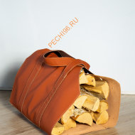 Дровница-сумка Fire&Wood Vienna, экокожа медно-рыжая