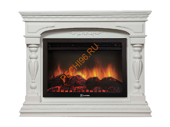 Электрокамин Electrolux Sphere Plus EFP/P-3320RLS с порталом Firelight Perfetto R 30, белый