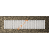 Вентиляционная решетка Kratki 32CZ 110х320 мм черная/золото