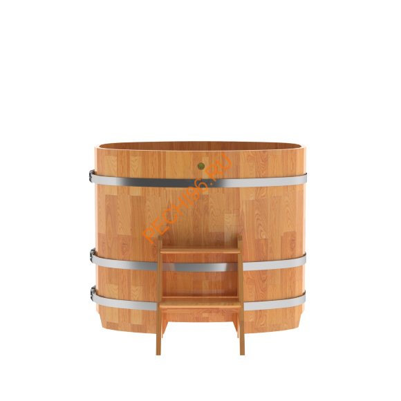 Купель для бани BentWood овальная из сращённой лиственницы, 0,76х1,16 м