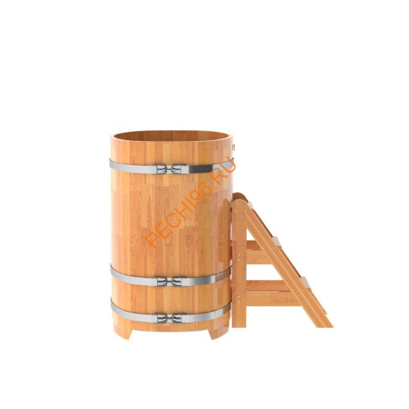 Купель для бани BentWood овальная из сращённой лиственницы, 0,76х1,16 м