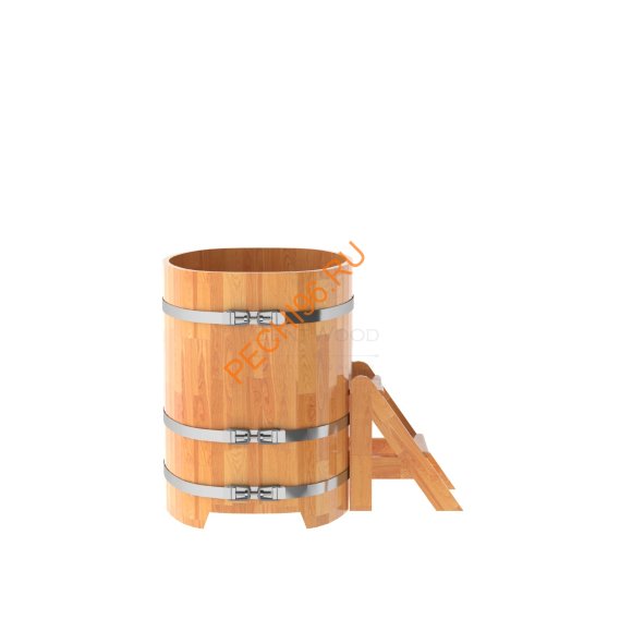 Купель для бани BentWood овальная из сращённой лиственницы, 0,76х1,16 м