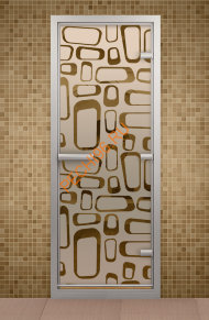 Дверь стеклянная ALDO «Поток» коробка алюминий