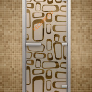 Дверь стеклянная ALDO «Поток» коробка алюминий