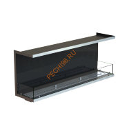 Биокамин фронтальный 1300х500х300 мм, стемалит, стекло, рамка нержавейка