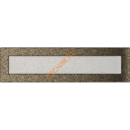 Вентиляционная решетка Kratki 42CZ 110х420 мм черная/золото