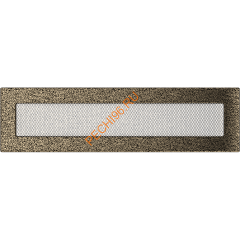 Вентиляционная решетка Kratki 42CZ 110х420 мм черная/золото