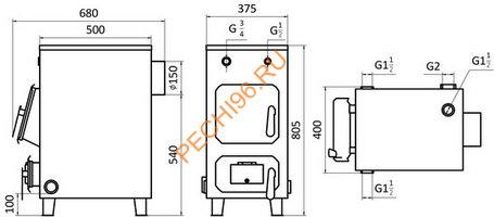 Котел отопительный твердотопливный Добрыня 15 Котел отопительный твердотопливный Добрыня 15