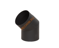 Отвод LAVA черный 45 гр d 120 мм сталь 2 мм