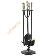 Каминный набор D51032АК черный с античной латунью