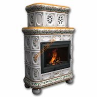 Печь-камин КимрПечь Медальон пристенный двухъярусный Физалис