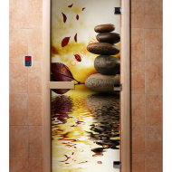 Дверь стеклянная DoorWood с фотопечатью «Отражение»