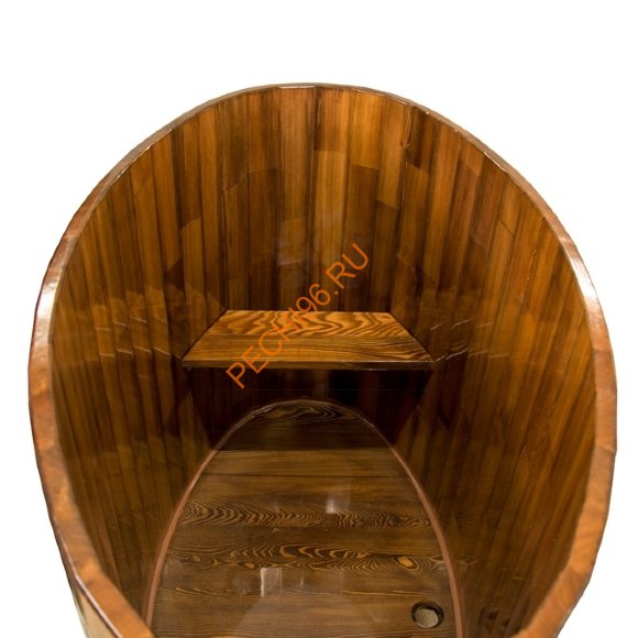 Купель для бани BentWood овальная из сращённой морёной лиственницы, 1,12х1,83 м