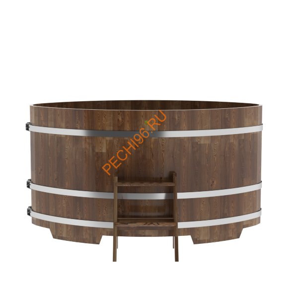 Купель для бани BentWood овальная из сращённой морёной лиственницы, 1,12х1,83 м