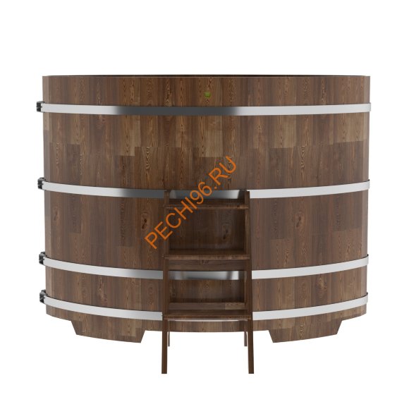 Купель для бани BentWood овальная из сращённой морёной лиственницы, 1,12х1,83 м