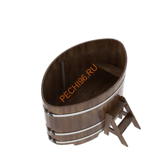 Купель для бани BentWood овальная из сращённой морёной лиственницы, 1,12х1,83 м