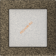 Вентиляционная решетка Kratki 17CZ 170х170 мм черная/золото