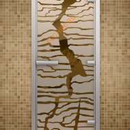 Дверь стеклянная ALDO «Спрайт» коробка алюминий с порогом