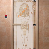 Дверь стеклянная DoorWood «Египет сатин», 2000х700 мм