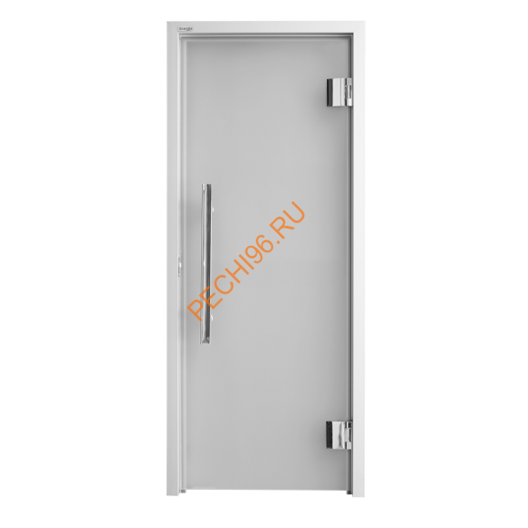 Дверь стеклянная Grandis GS 7х20-G-S-Si коробка алюминий Silver, ручка Абаш