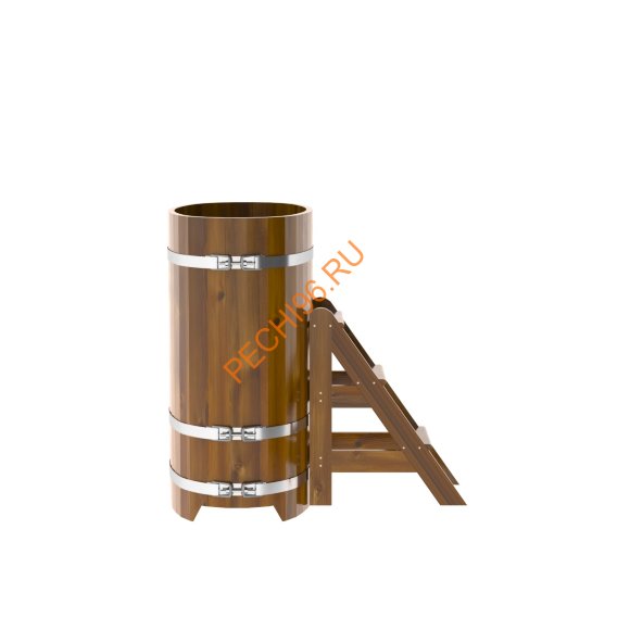 Купель для бани BentWood овальная из морёной лиственницы Рустик, 0,59х1,06 м