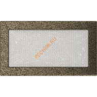 Вентиляционная решетка Kratki 30CZ 170х300 мм черная/золото