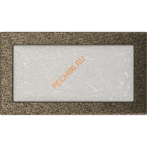 Вентиляционная решетка Kratki 30CZ 170х300 мм черная/золото