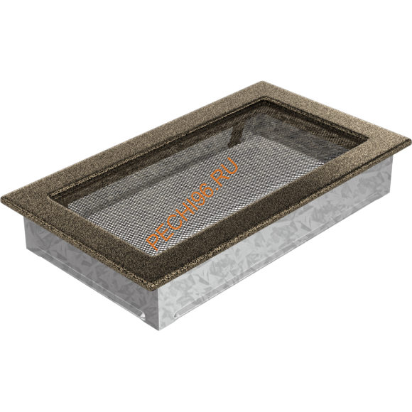 Вентиляционная решетка Kratki 30CZ 170х300 мм черная/золото