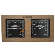 Термогигрометр EVEREST горизонталь Black, кедр (TG-02)