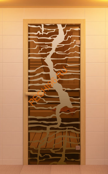 Дверьстеклянная ALDO «Молния» коробка береза