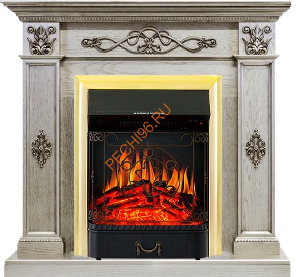 Электрокамин Royal Flame Derby Old silver с очагом Majestic FX Электрокамин Royal Flame Derby Old silver с очагом Majestic FX