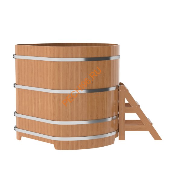 Купель для бани BentWood угловая из дуба Премиум, 1,37х1,37 м