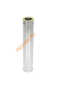 Сэндвич-труба ТиС Промо L=1000 мм, нержавейка AISI 316-0,8 мм/304-0,5 мм, D120/220 мм